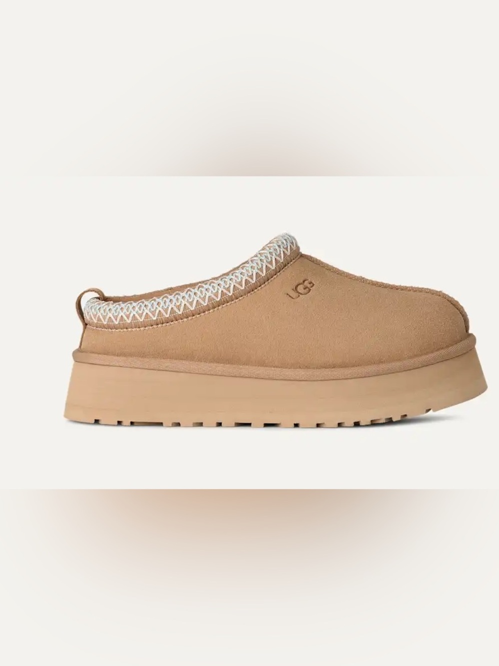 UGG Women's Chestnut Slip-On Mule with Contrast Stitching Taz II